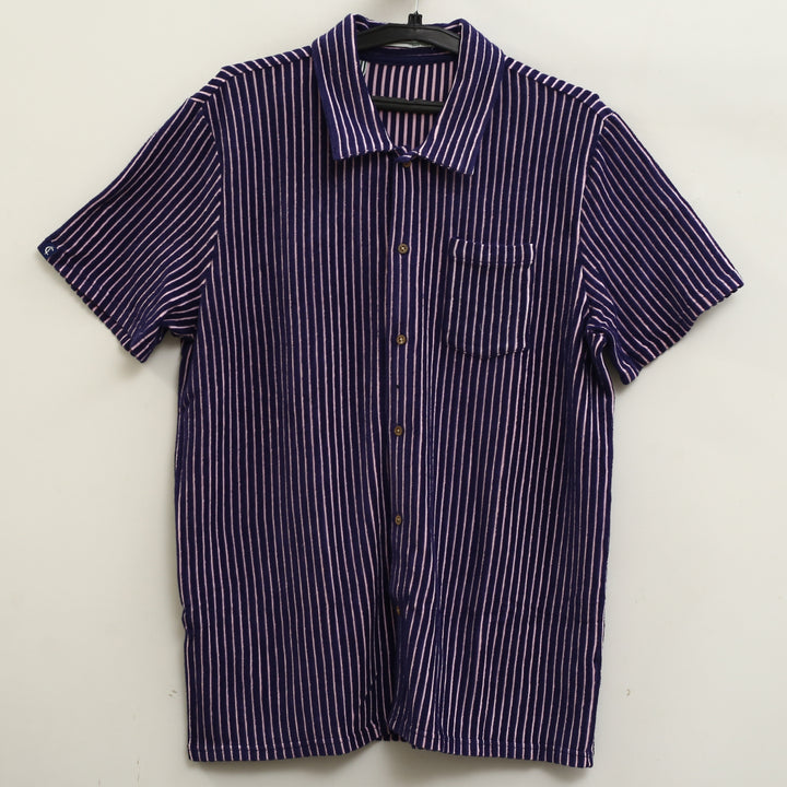 Criquet Terrycloth Striped Buttondown Men's Shirt