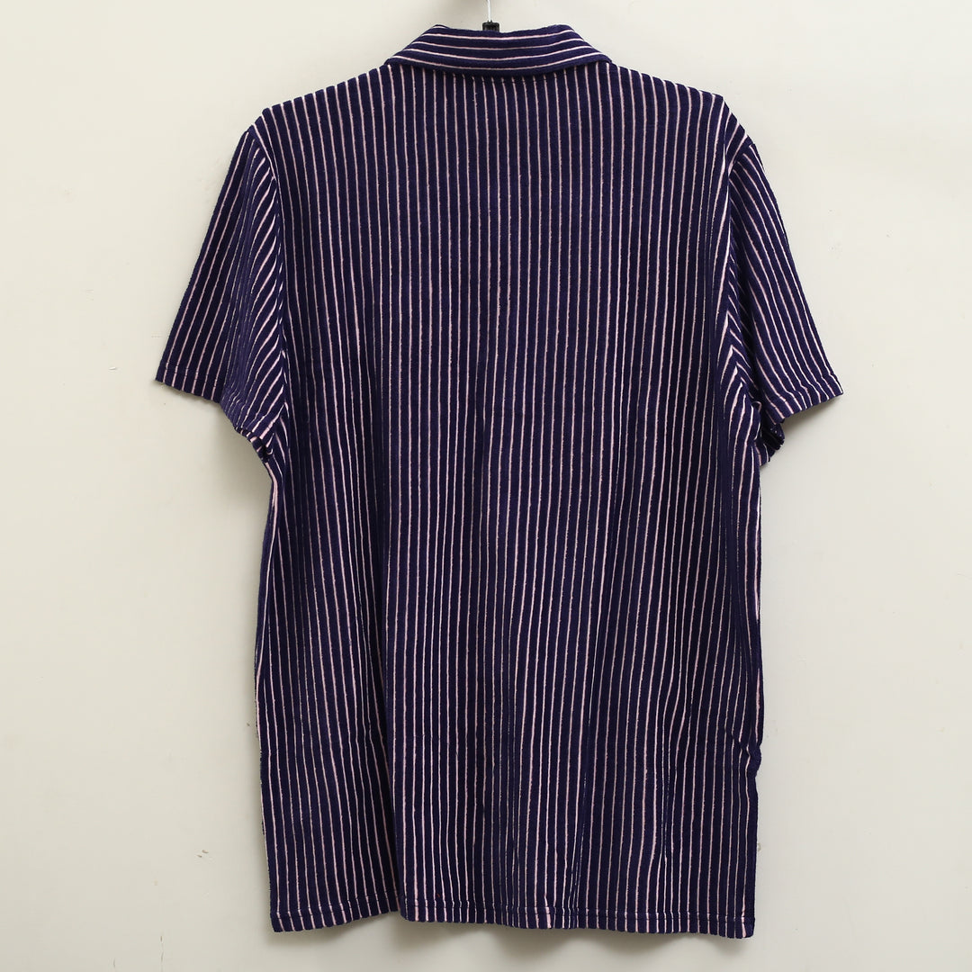 Criquet Terrycloth Striped Buttondown Men's Shirt