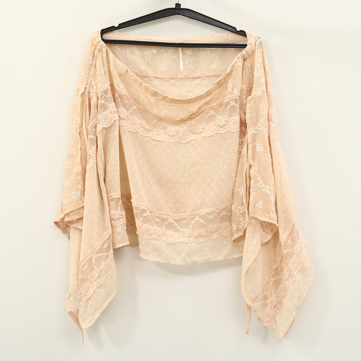 Free People Sofia Cape Blouse Top