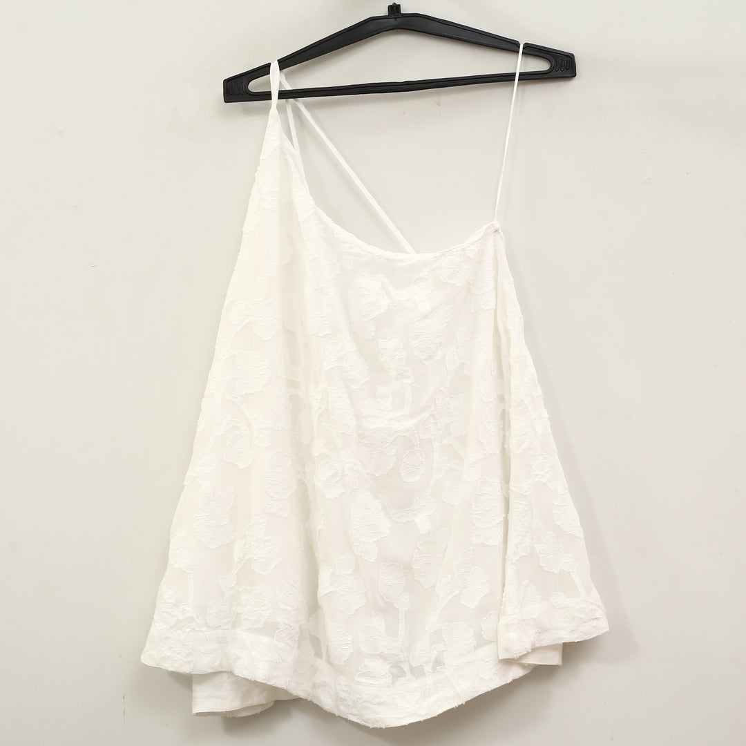 Anthropologie By Maeve One-Shoulder Floral Tunic Top