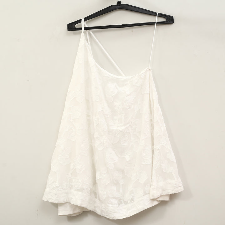 Anthropologie By Maeve One-Shoulder Floral Tunic Top