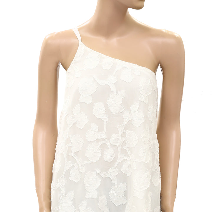 Anthropologie By Maeve One-Shoulder Floral Tunic Top