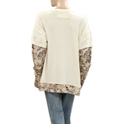 Free People We The Free Day Dreaming Twofer Oversized Sweatshirt Top