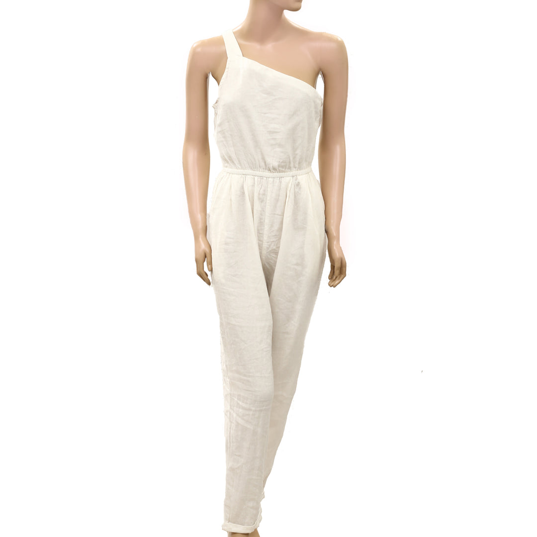 Anthropologie Celandine One-Shoulder Jumpsuit Dress