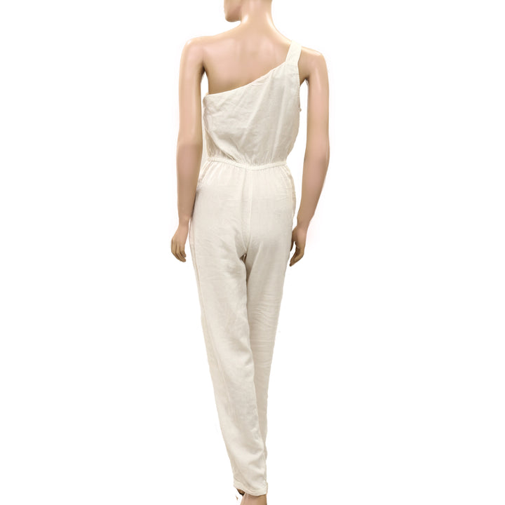 Anthropologie Celandine One-Shoulder Jumpsuit Dress