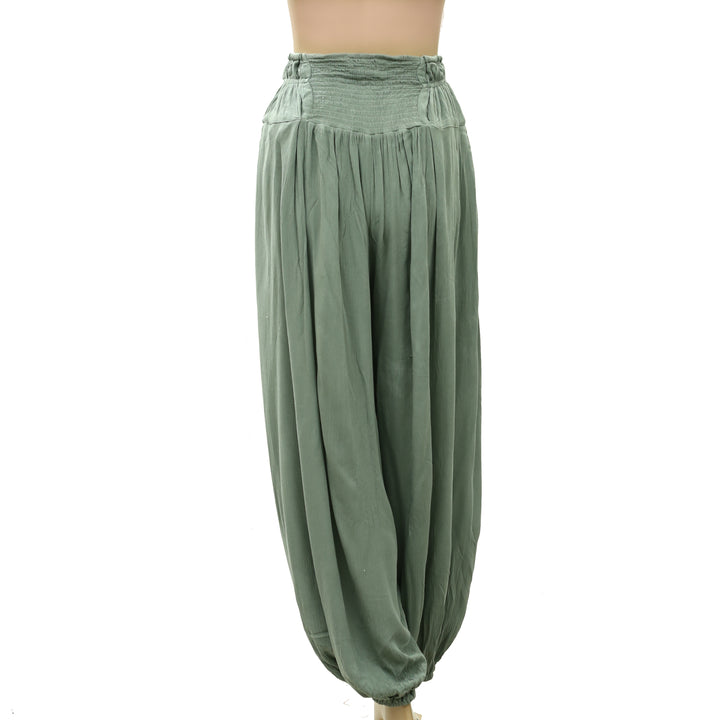 Free People Fee-est Bubble Balloon Leg Smocked Herma Pants
