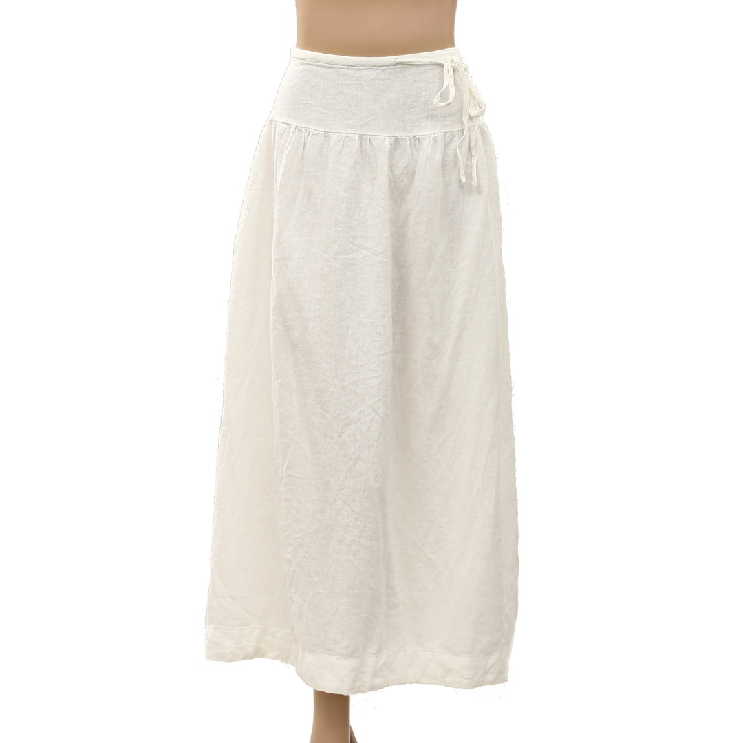 Free People Free-Est Sandshell Linen Maxi Skirt