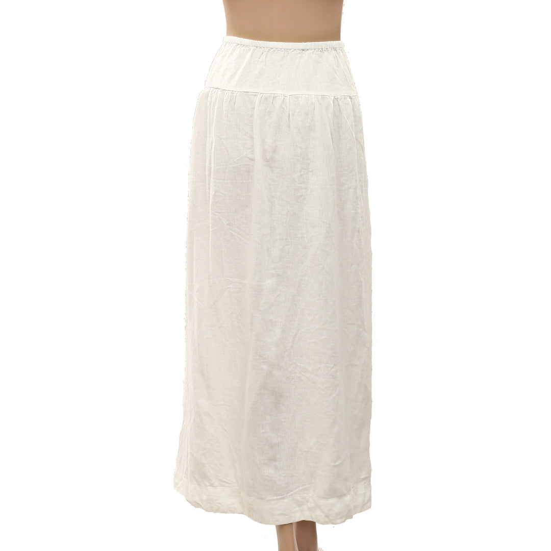 Free People Free-Est Sandshell Linen Maxi Skirt