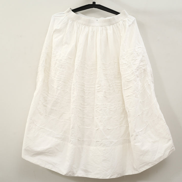 Anthropologie Maeve Cotton Pintuck Women's Midi Skirt