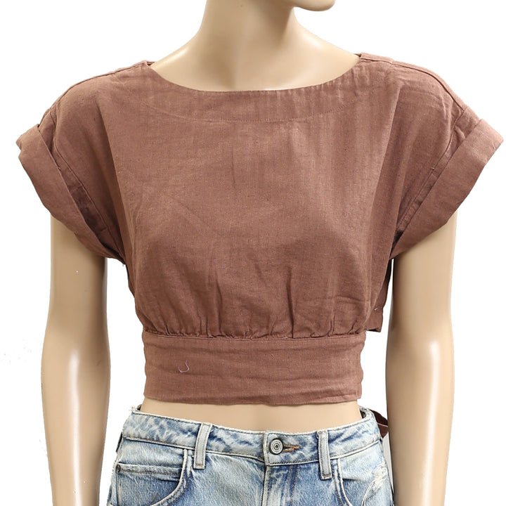 Free People Free-Est Feelin' Free Cropped Blouse Top