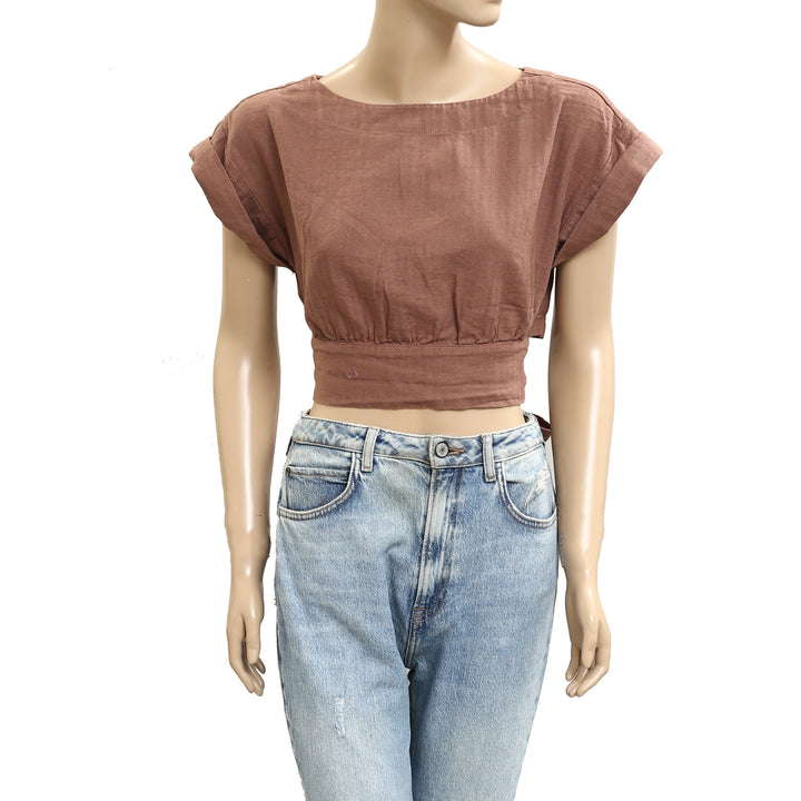 Free People Free-Est Feelin' Free Cropped Blouse Top