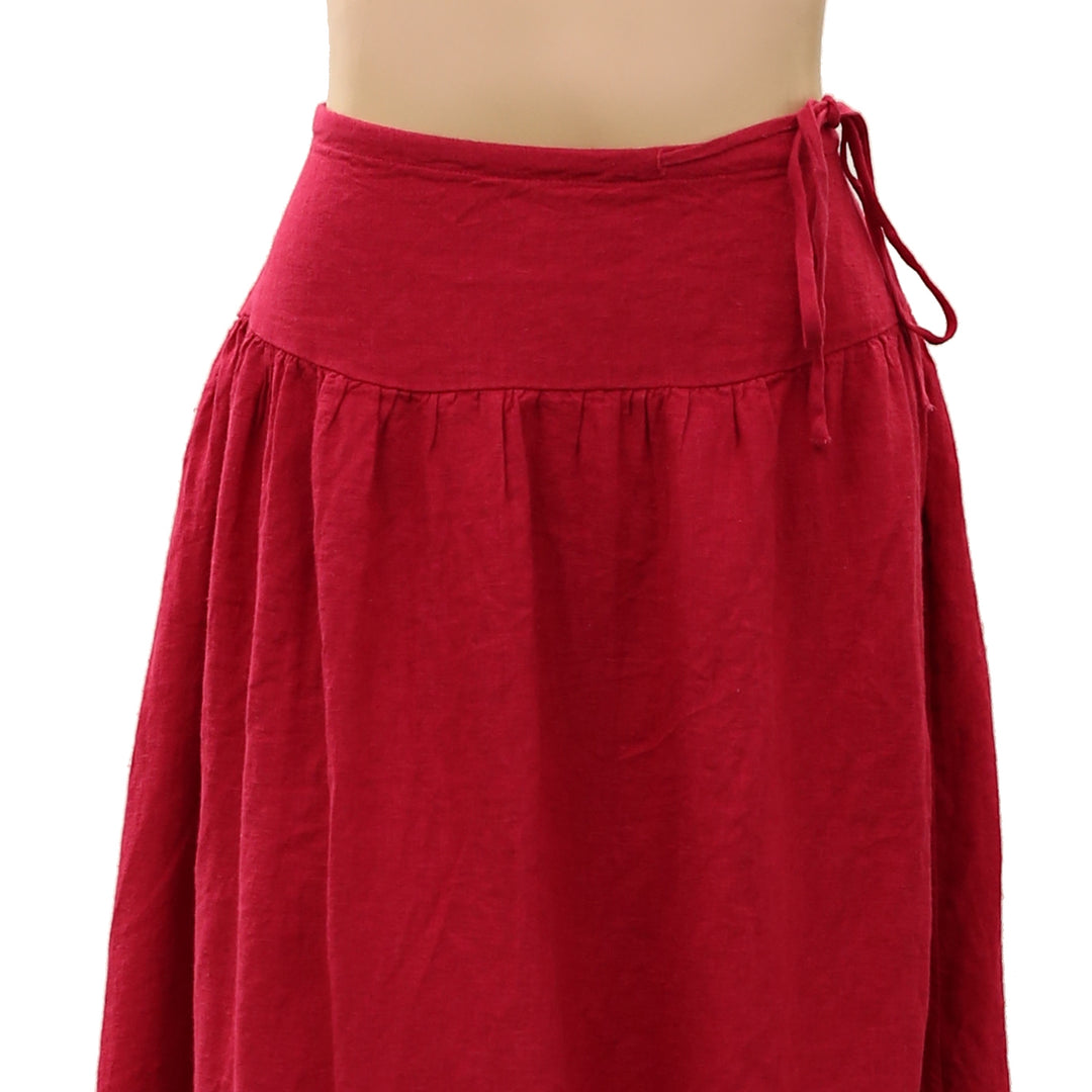 Free People Free-Est Sandshell Linen Maxi Skirt