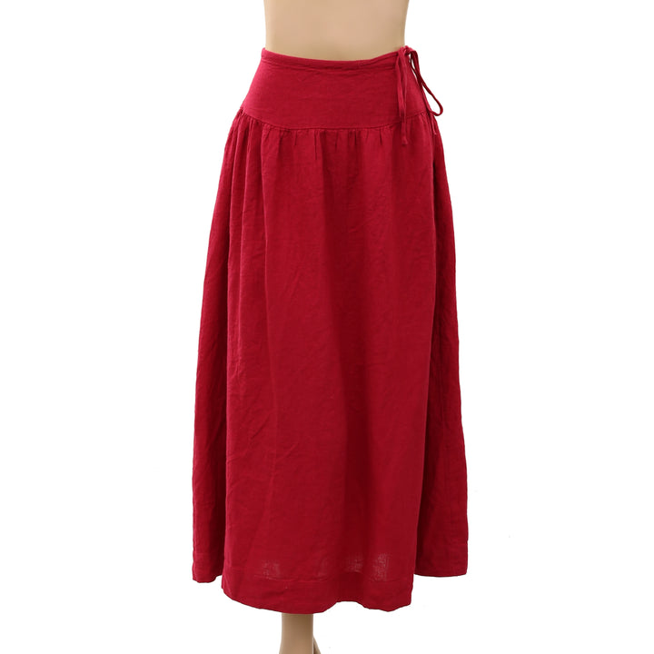 Free People Free-Est Sandshell Linen Maxi Skirt