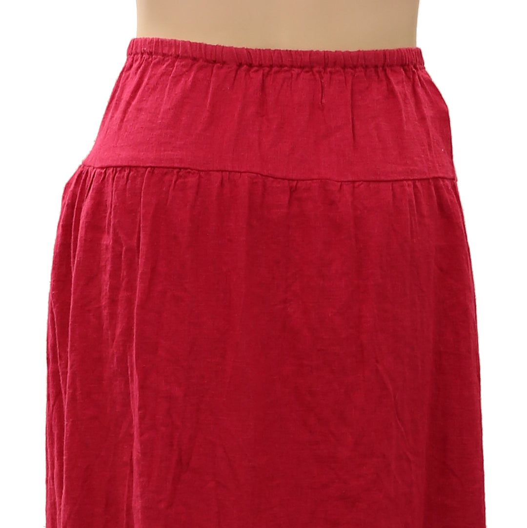 Free People Free-Est Sandshell Linen Maxi Skirt