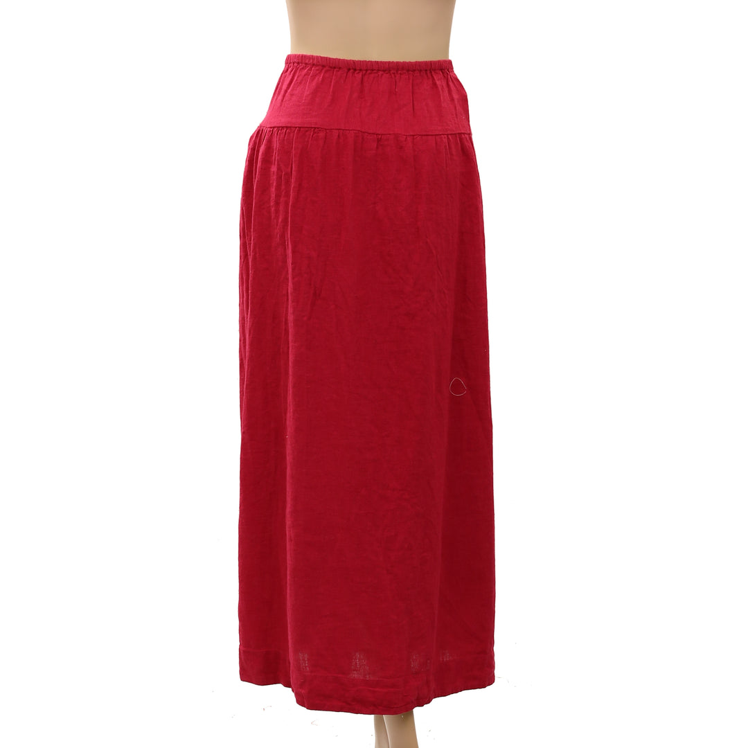 Free People Free-Est Sandshell Linen Maxi Skirt