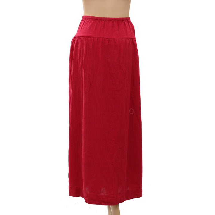 Free People Free-Est Sandshell Linen Maxi Skirt