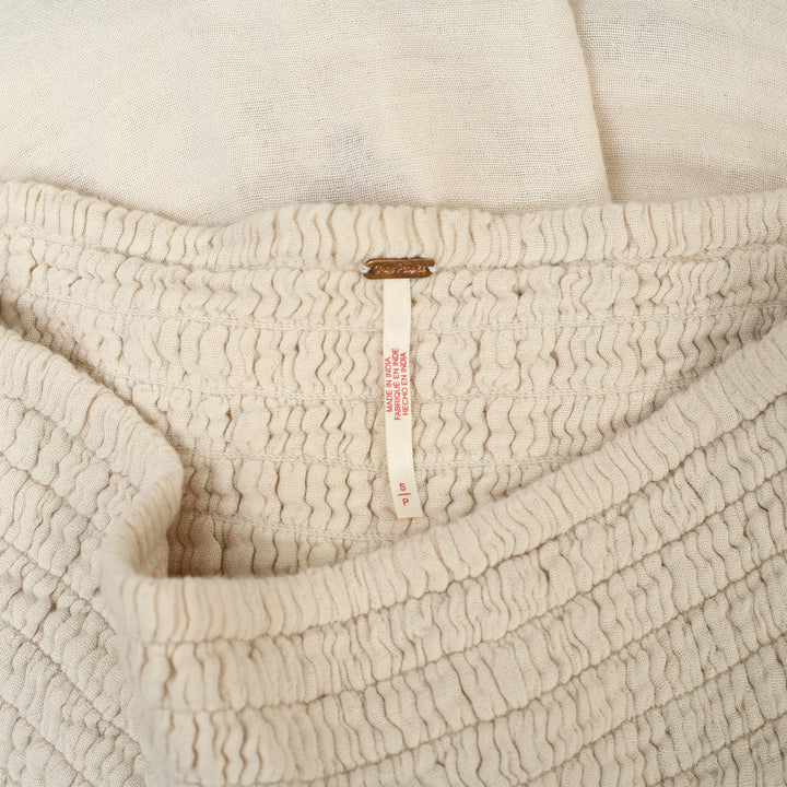 Free People Beige Smocked Pants