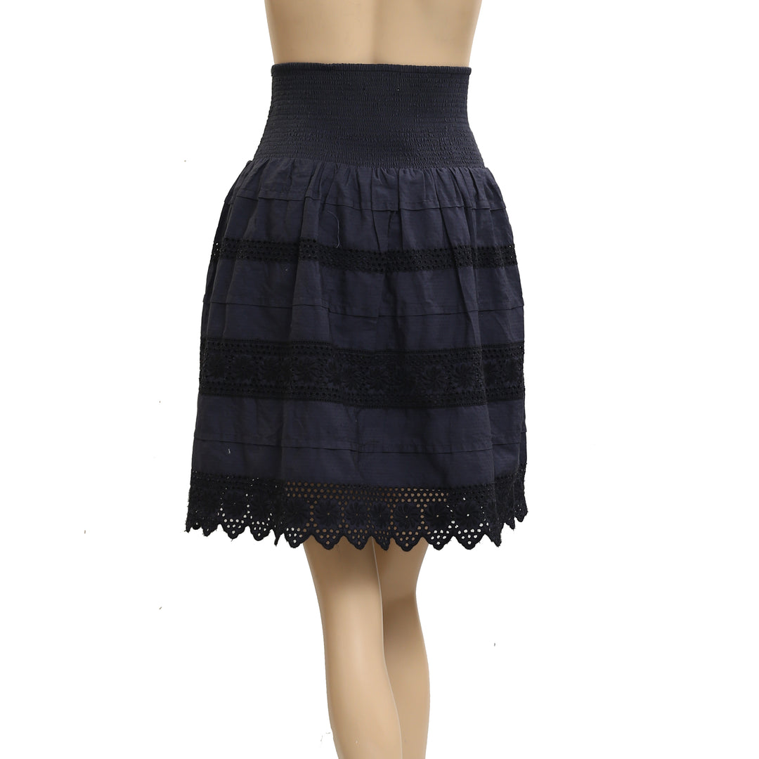 By Anthropologie Anisa Eyelet Mini Skirt