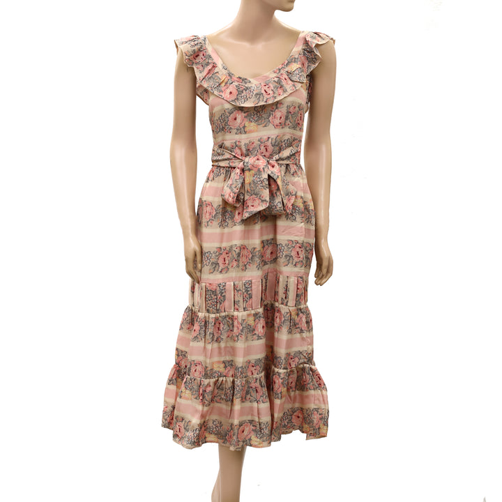 LoveShackFancy Joanne Silk Maxi Dress