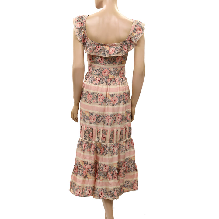 LoveShackFancy Joanne Silk Maxi Dress