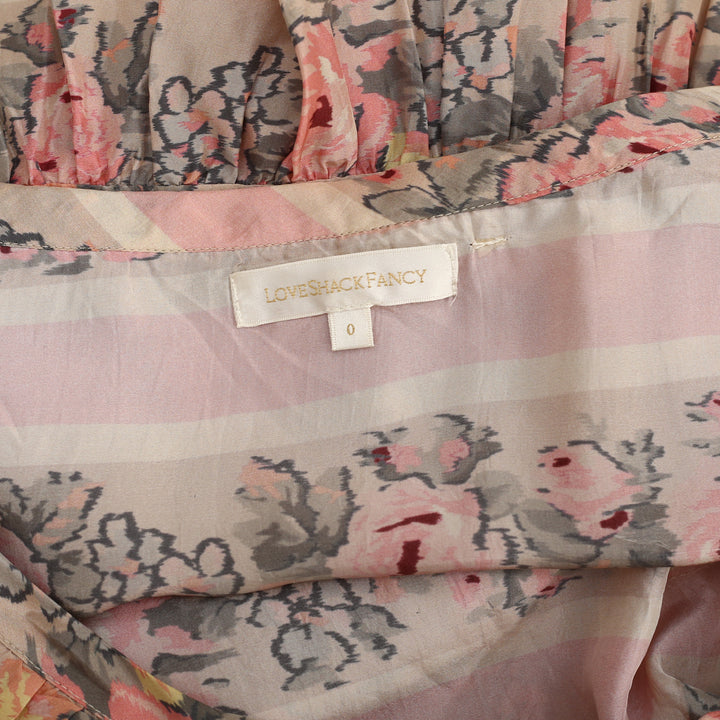 LoveShackFancy Joanne Silk Maxi Dress