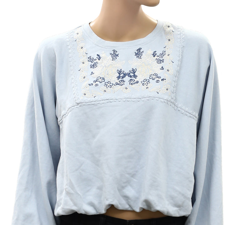 By Anthropologie Boho Balloon-Sleeve Blouse Top