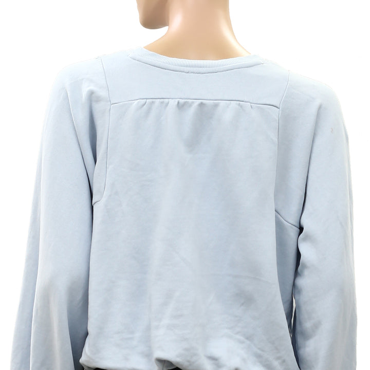 By Anthropologie Boho Balloon-Sleeve Blouse Top