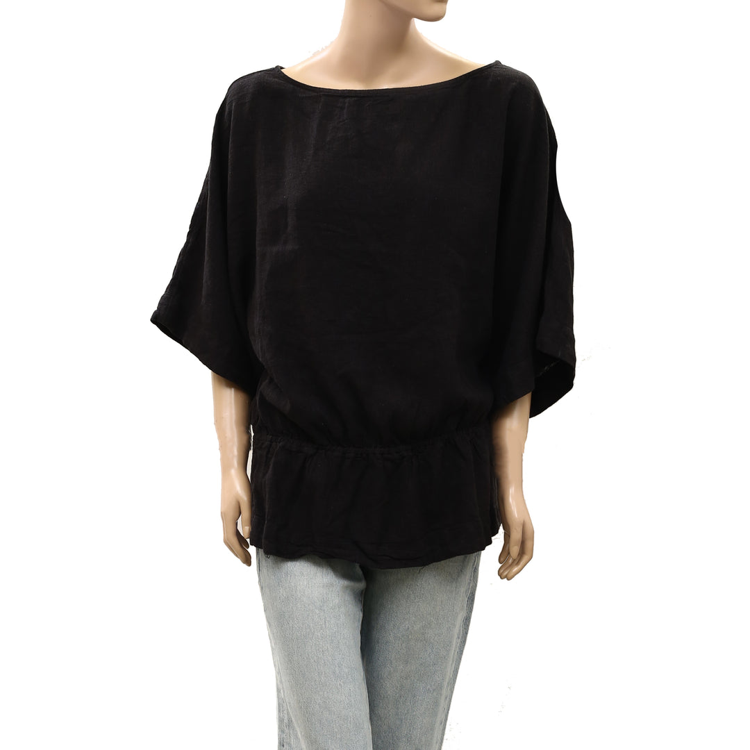Free People Free Est Sylvie Linen Tunic Top