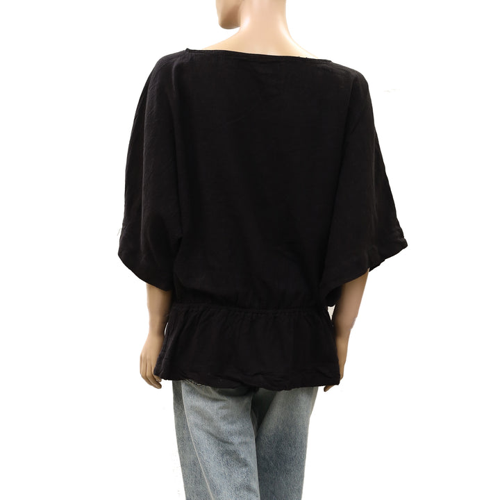 Free People Free Est Sylvie Linen Tunic Top