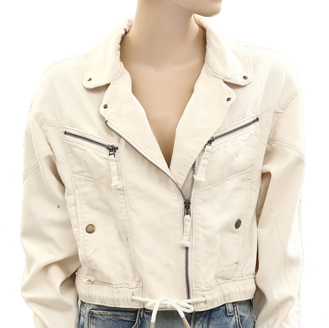 Anthropologie Pilcro Tidal Moto Utility Jacket Top