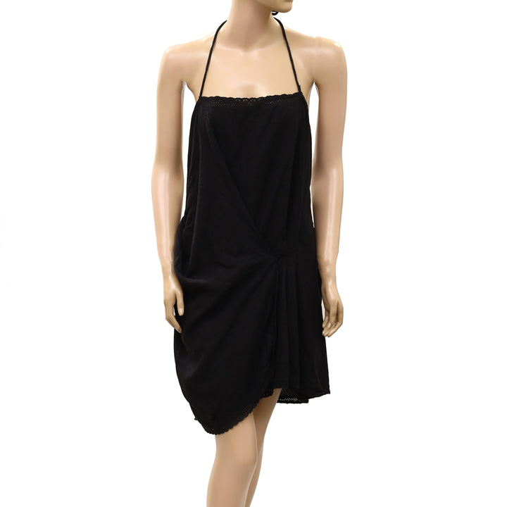 Free People Free-est Sandshell Linen Sunburst Mini Dress