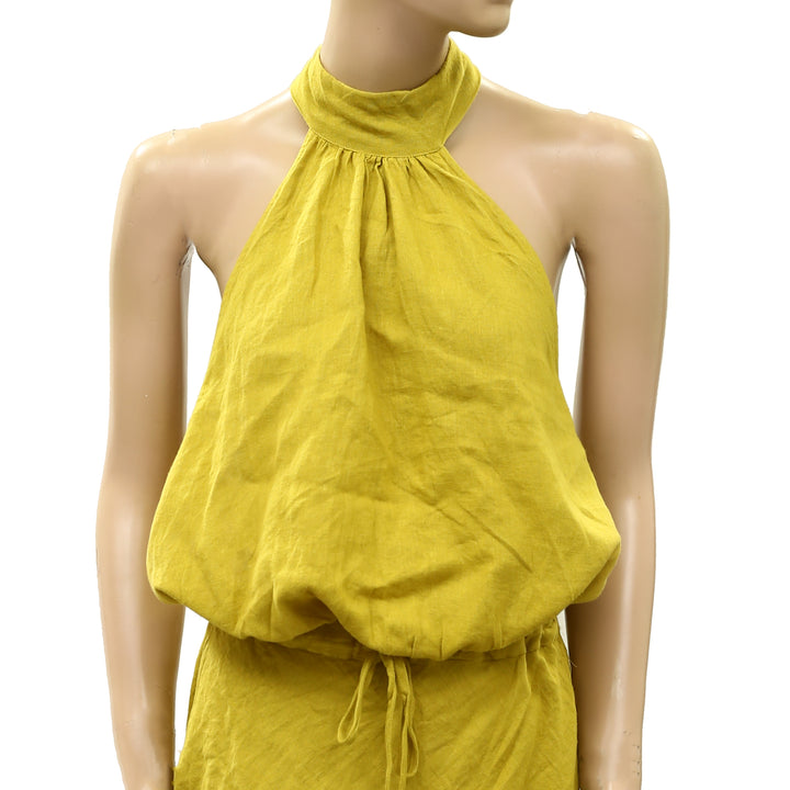 Free People free-est Sandshell Linen Drea Mini Dress