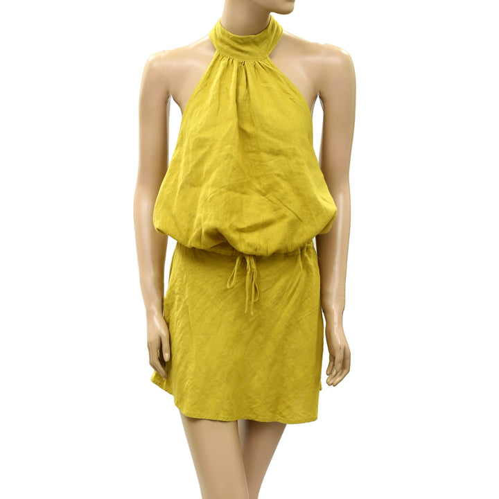 Free People free-est Sandshell Linen Drea Mini Dress