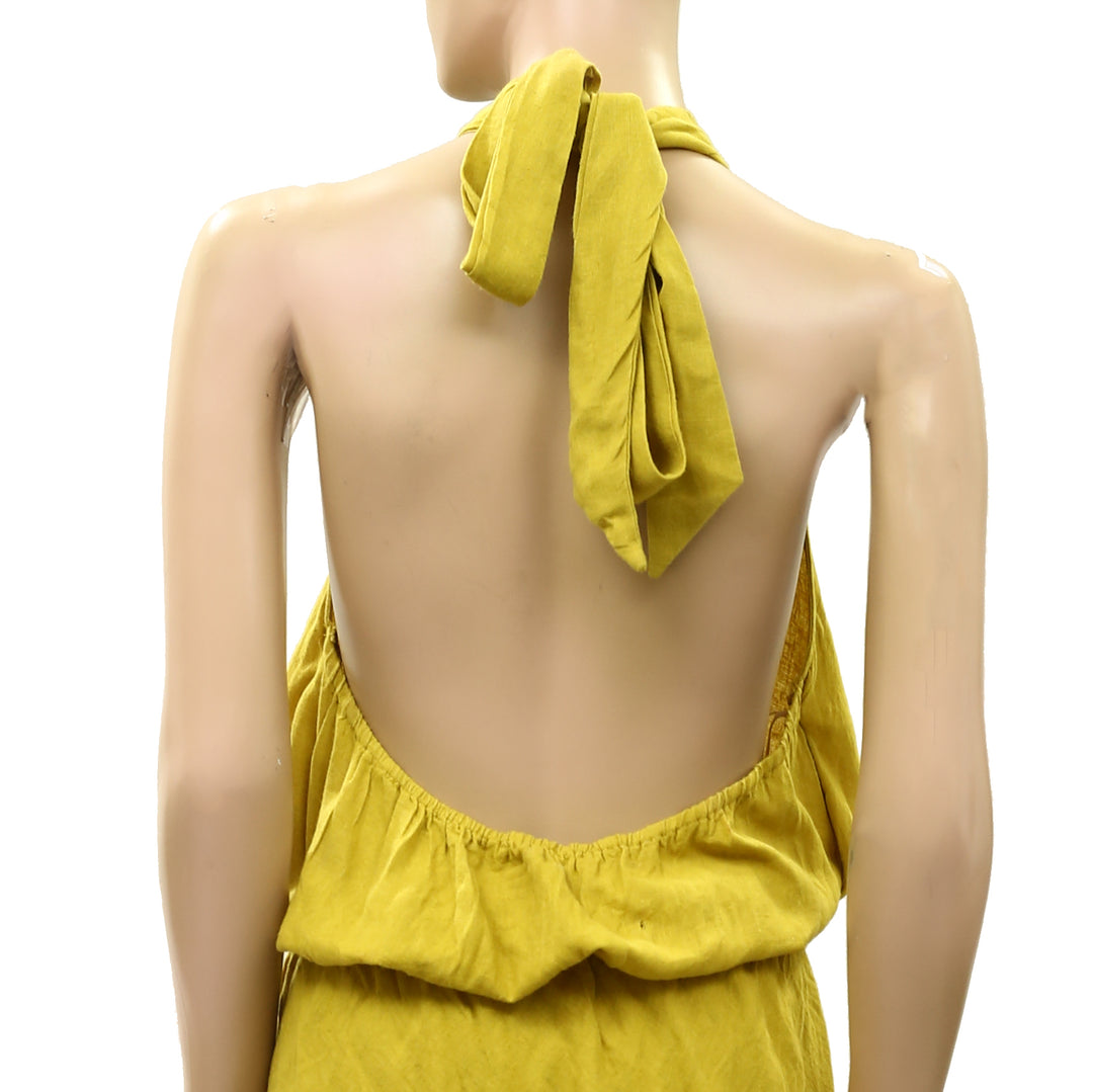 Free People free-est Sandshell Linen Drea Mini Dress