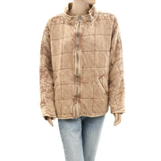 Free People Dolman Quilted Knit Jacket Top