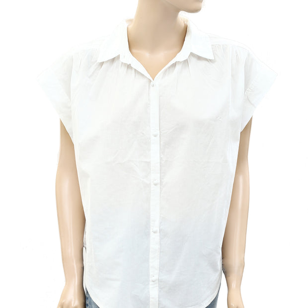 Citizens Of Humanity Penny Short Sleeve Blouse Shirt Top