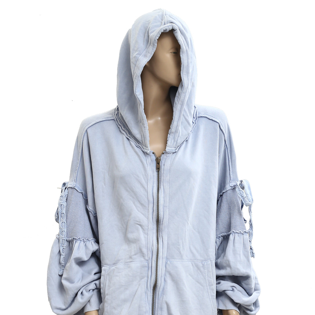 Free People Bow Girl Sweatshirt Hoodie Jacket Top