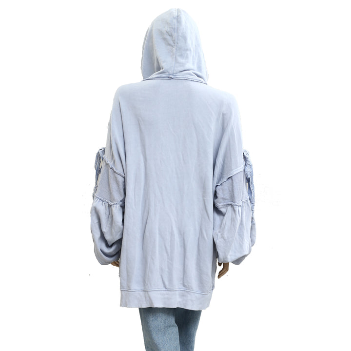 Free People Bow Girl Sweatshirt Hoodie Jacket Top