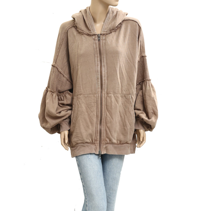 Free People Oversized Ribbed Sweatshirt Top