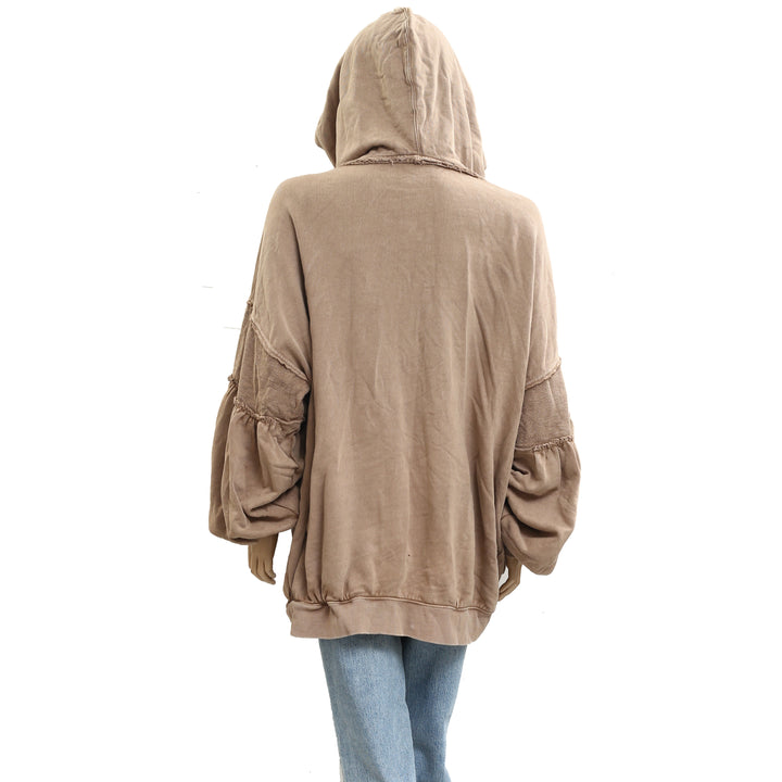 Free People Oversized Ribbed Sweatshirt Top