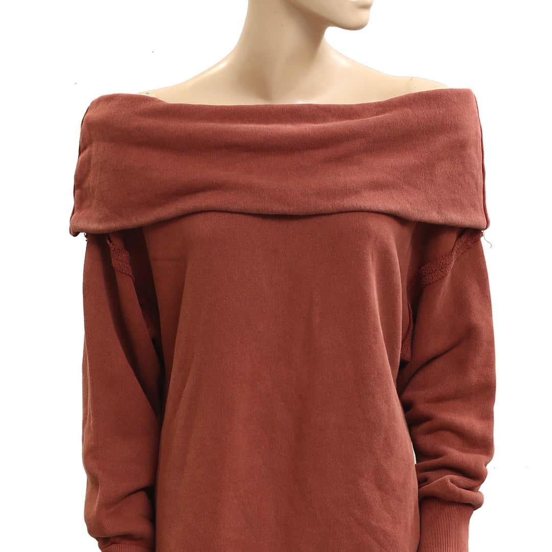 Free People Off Chill Sweatshirt Tunic Top