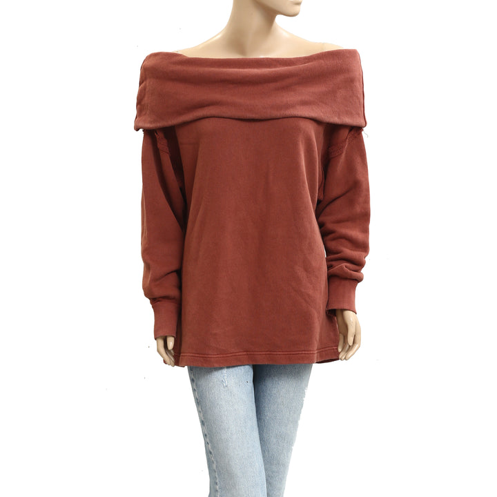 Free People Off Chill Sweatshirt Tunic Top