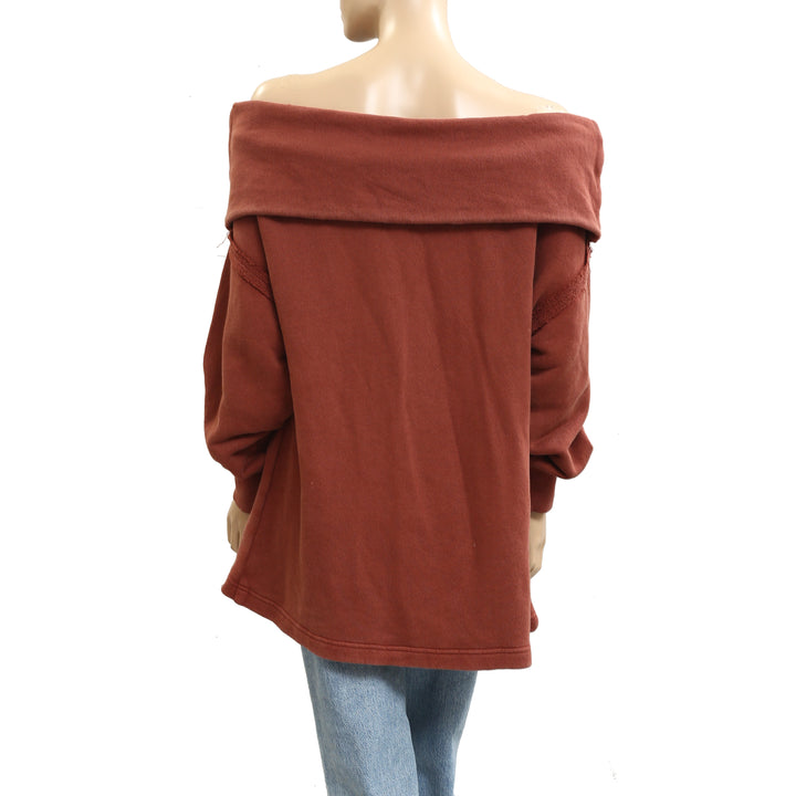 Free People Off Chill Sweatshirt Tunic Top