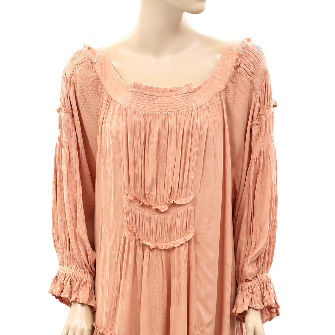 free people see ya there mini dress Free People See Ya There Mini Dress Orange, Peach, Black & White Mini Dress
