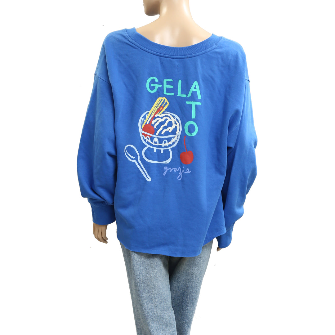 By Anthropologie Celandine Jordan Nickson Graphic Crew-Neck Sweatshirt