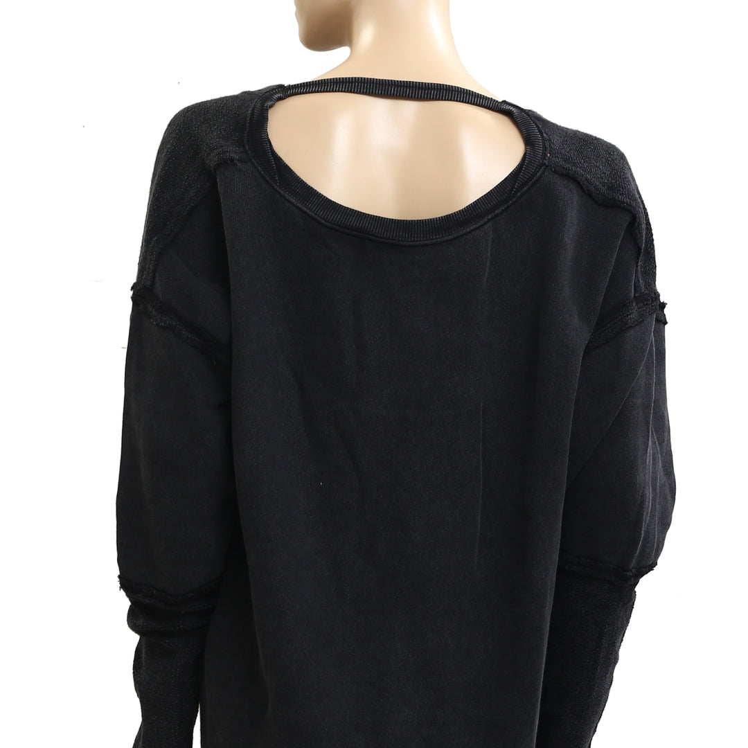 Free People Midnight Drift Pullover Sweatshirt Top