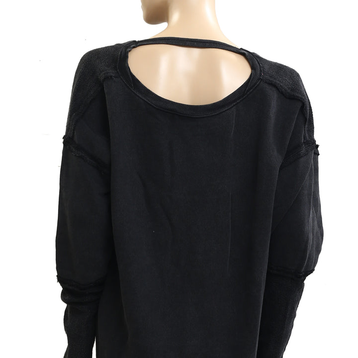 Free People Midnight Drift Pullover Sweatshirt Top