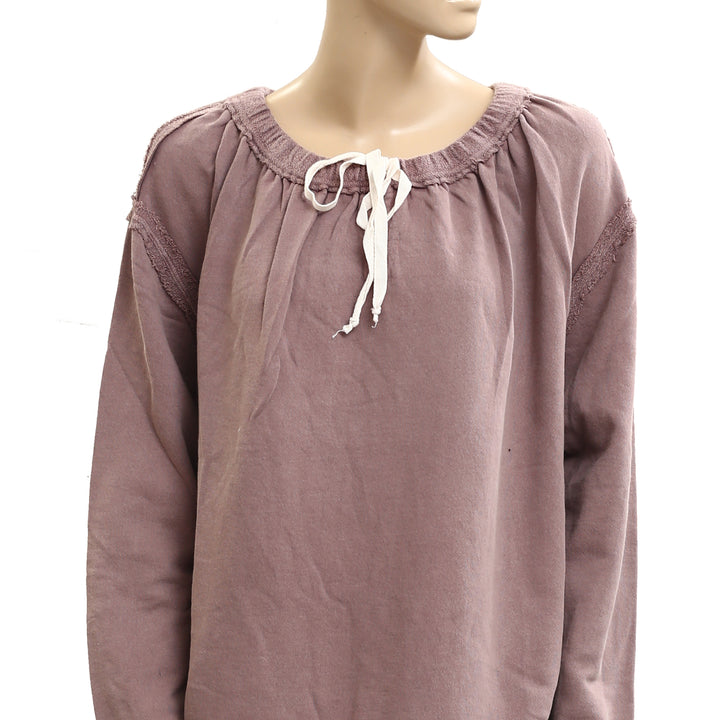 Free People Picnic Sweatshirt Blouse Top