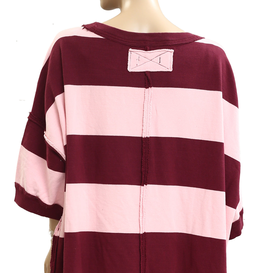 Free People We The Free Out Here Striped Maxi Sweatshirt Dress