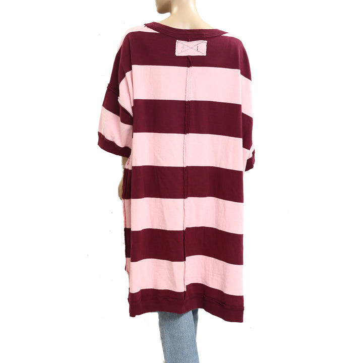Free People We The Free Out Here Striped Maxi Sweatshirt Dress